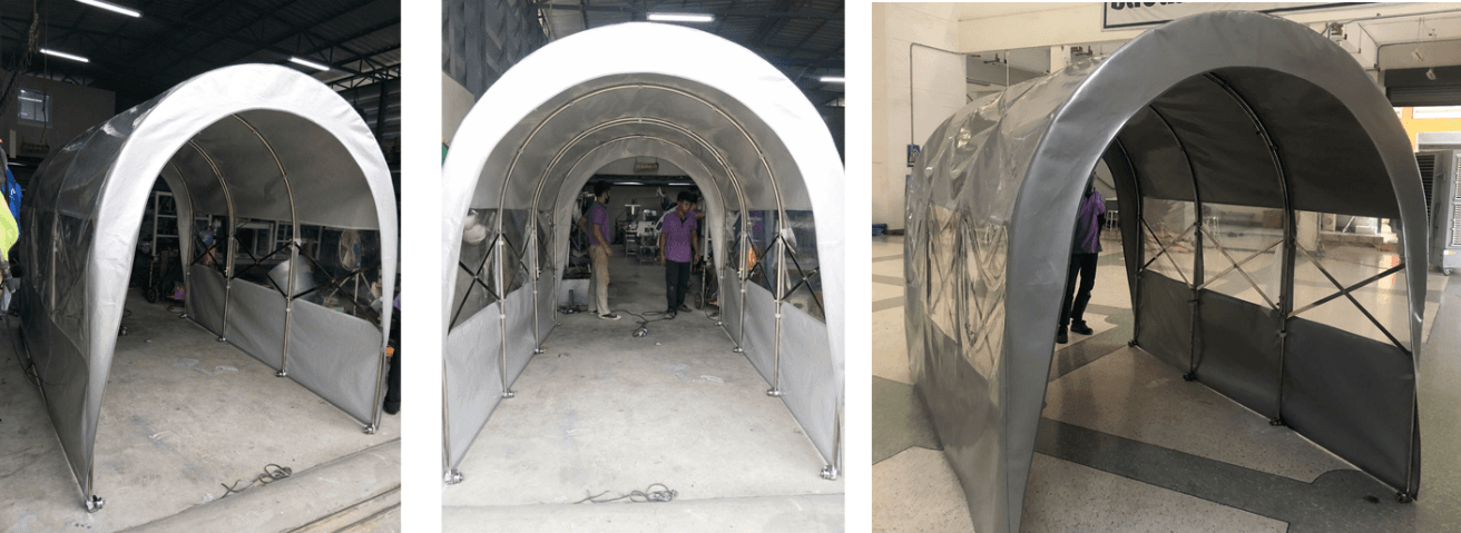 canvas tent tunnel Disinfect Covid-19 (COVID-19)